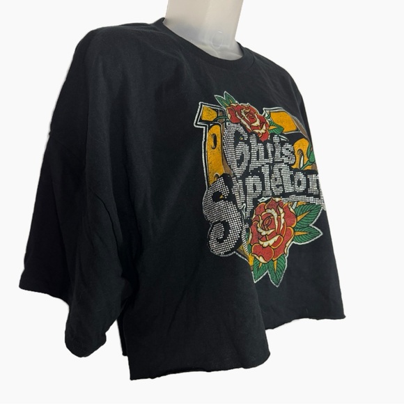 Chris Stapleton Embellished Short Sleeve Cropped Graphic Tee - NWOT - Picture 5 of 11